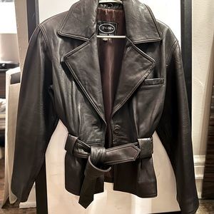 Black leather jacket